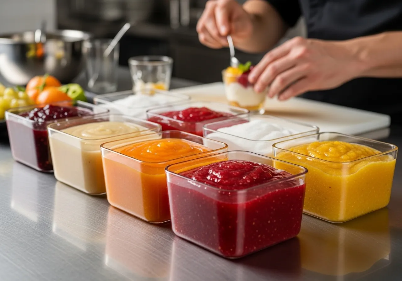 Puré de fruta con azúcar